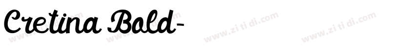 Cretina Bold字体转换